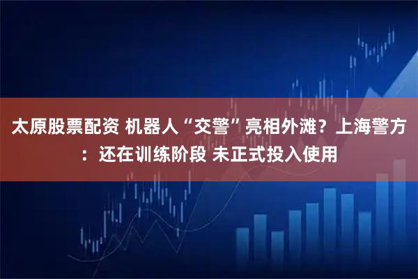 太原股票配资 机器人“交警”亮相外滩？上海警方：还在训练阶段 未正式投入使用