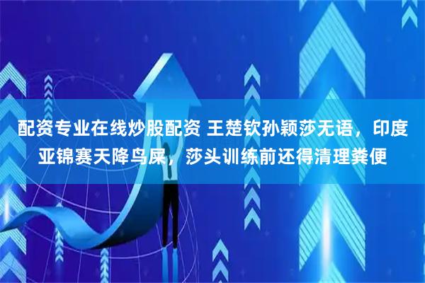 配资专业在线炒股配资 王楚钦孙颖莎无语，印度亚锦赛天降鸟屎，莎头训练前还得清理粪便